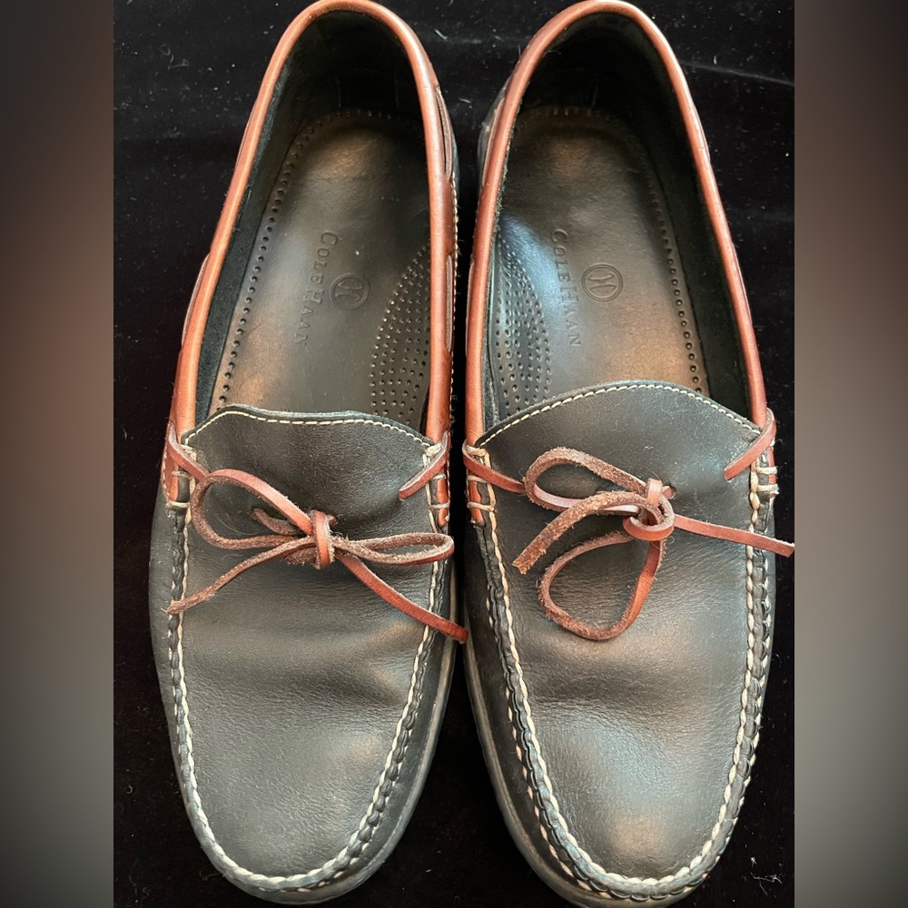 Cole Haan Men's Black and Brown Boat Shoes